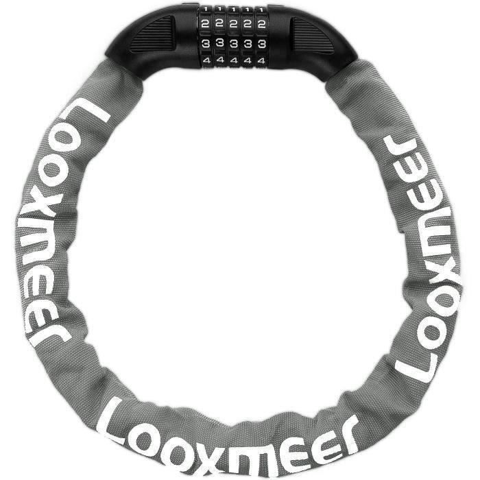 Antivol Vélo Chaîne à Code - 5 Chiffres - 12mm X 275mm - Pour Vélo, Moto, Skate