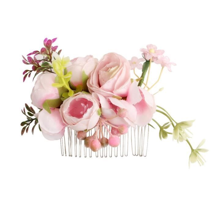 Petit peigne orné de fleurs stabilisées VAINA