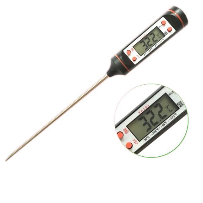 Thermometre Cuisine Rechargeable 2 Sonde Thermom/ètre Cuisson Lecture Instantan/é /Écran LCD R/étro/Éclairage Arr/êt Auto Alarme Magn/étique pour Boissons Grill Barbecue Patisserie Steak Minuteur