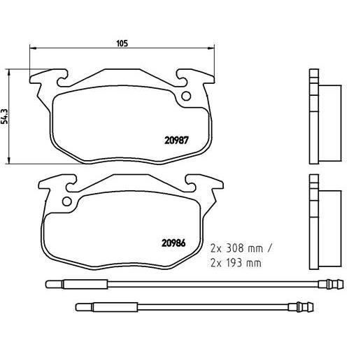 Plaquettes De Frein Avant Brembo P61044 - Compatible Citroën Saxo, Peugeot 106 - Qualité OEM