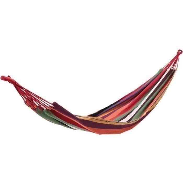 Hamac coton Sole Mio - 1 place - Bayadère - CAO CAMPING