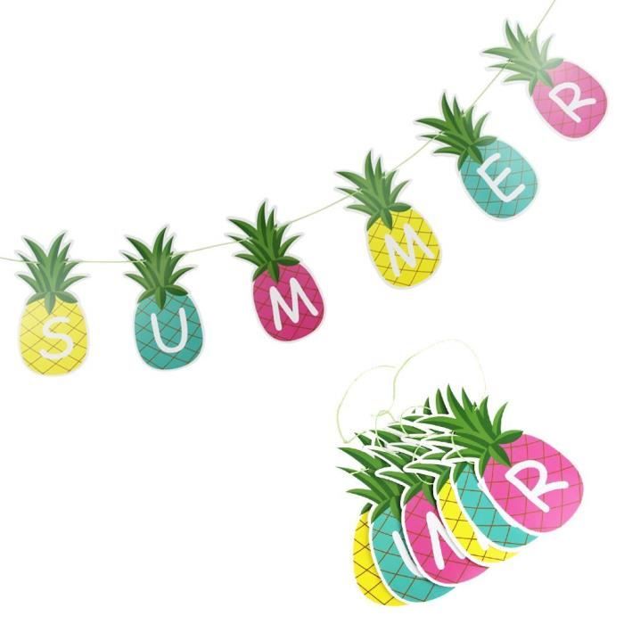 Adora 3 pcs Ananas Bannière Adorable Thème d'été De mariage Guirlande Pour Beach Party 