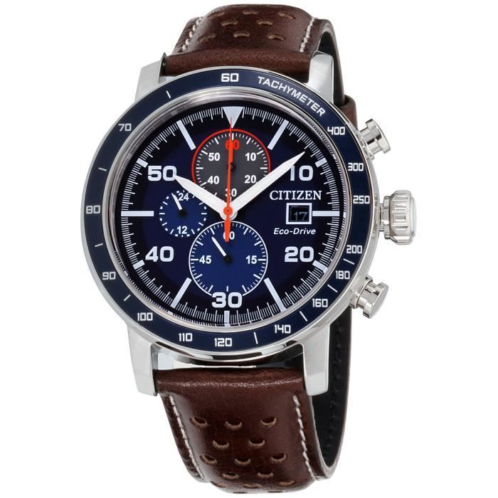 Montre Bracelet CITIZEN Cadran Brycen Bleu Homme en cuir CA0648-09L CN5L0 ,  - Achat/vente montre Marron - Cdiscount
