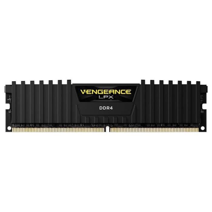 Top achat Memoire PC Corsair Vengeance LPX 16Go (1x16Go) DDR4 2666MHz C16 XMP 2.0 Kit de Mémoire Haute Performance - Noir pas cher