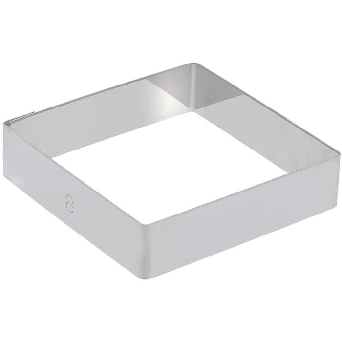 Cercle à Tarte Carré Perforé De Buyer - 15 X 15 X 2 Cm - Inox, Technologie AIR SYSTEM - Fabriqué En France - Pour Tartes Et Quiches Croustillantes