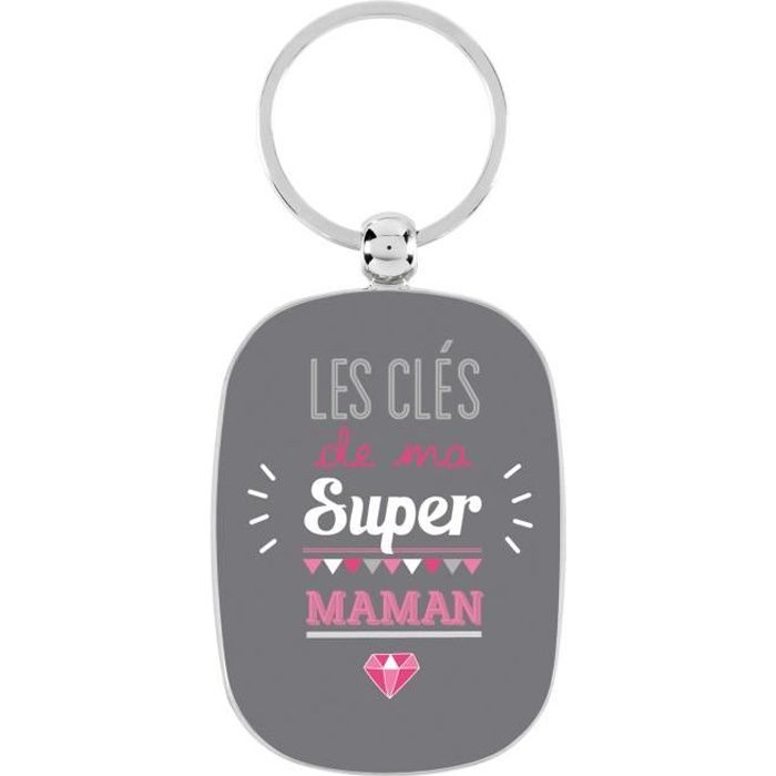 modele 2 a offrir pour la fete des mères Porte-clés SUPER MAMAN 