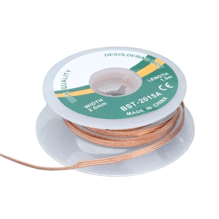 Tresse à Dessouder 3 Mètres Lot De 3 Tresses à Dessouder En Cuivre - 1.5mm, 2.5mm, 3.5mm X 3m - Pour Réparation Électronique Et Soudure Accessoire Soudage