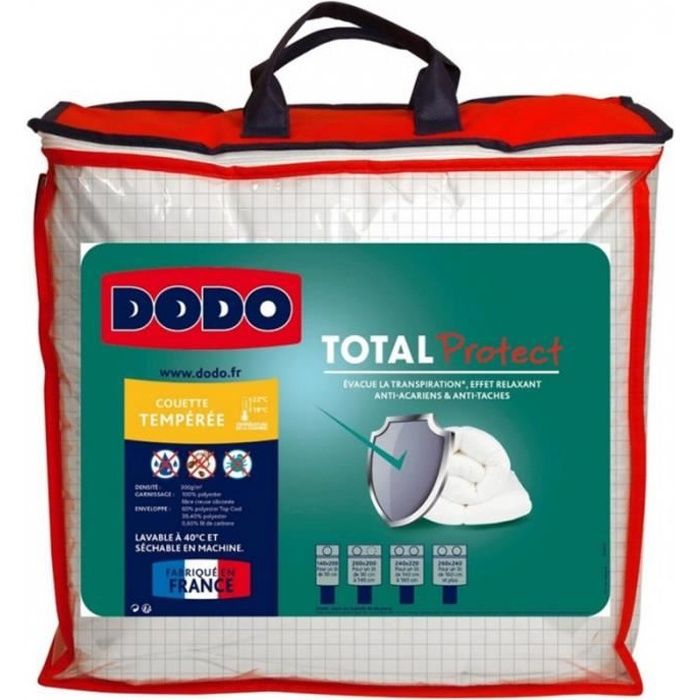 Couette Total Protect 100% Polyester Fibre VOLUPT’AIR® Dodo - 140 x 200 cm pour lit 1 place