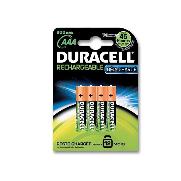 DURACELL Recharges Ultra Piles Rechargeables type LR03 / AAA 900 mAh Lot de  4 - Cdiscount Jeux - Jouets