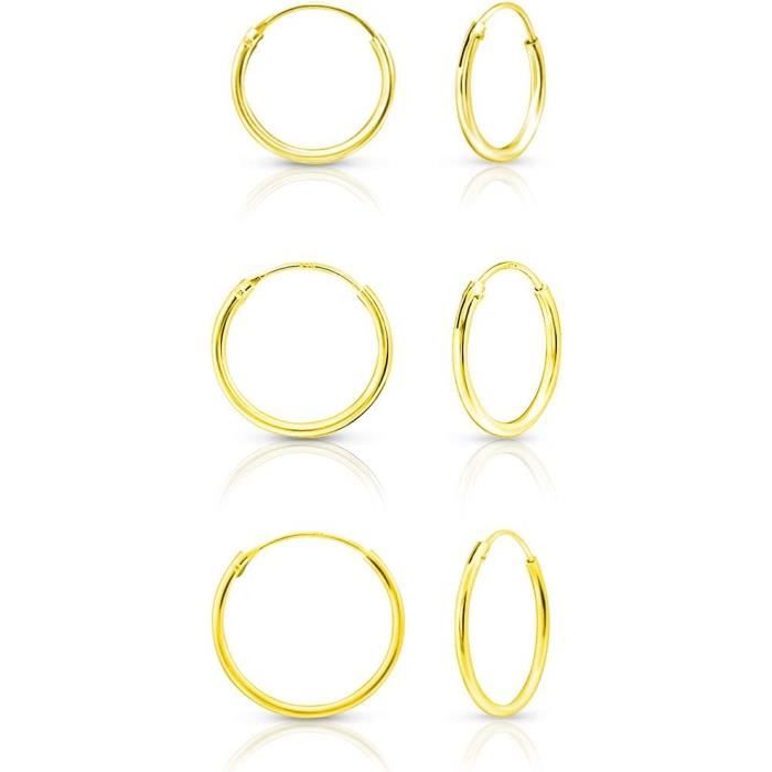 Lot De 3 Paires De Boucles D'oreilles Orena - Occasion, Fermoir Clip