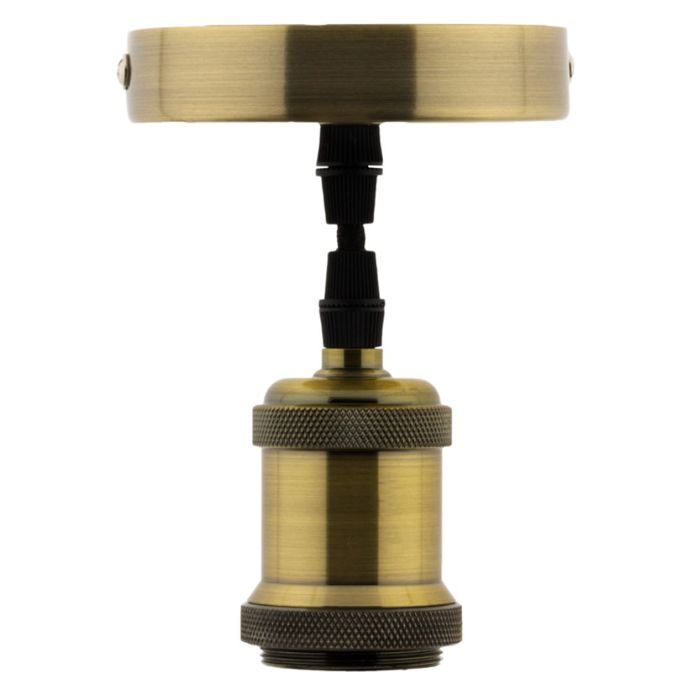 Kit de suspension luminaire métal avec cordon textile Cuivre - Zenitech Kit de suspension luminaire métal avec cordon textile Cuivre - Zenitech