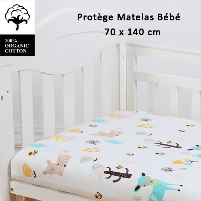 Drap housse bébé et alèse imperméable 70x140 2 EN 1