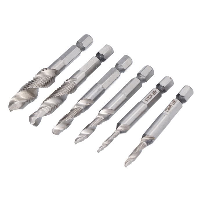 FRA Ensemble de forets de taraudage Foret Taraud Bit Set Hex Shank
