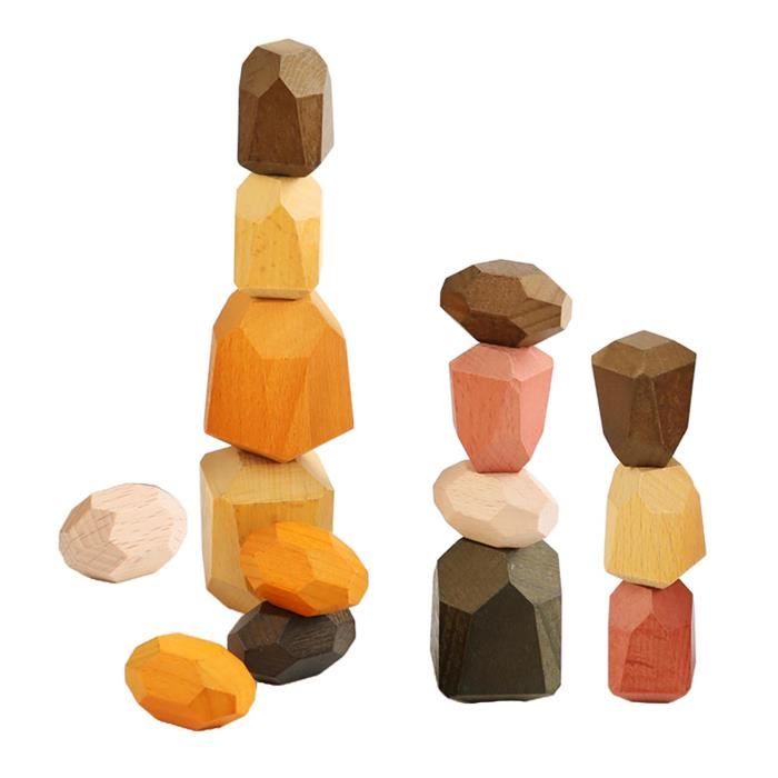 Bébé jeu d'empilement équilibrage pierre motricité Puzzle jouet ...