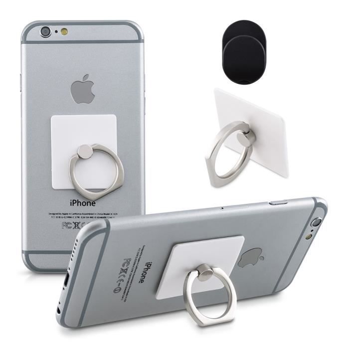 Kwmobile Support Bague Pour Telephone Anneau Adhesif Pour Doigt Accroche Smartphone Prise En Main Amelioree Compatibilite Achat Fixation Support Pas Cher Avis Et Meilleur Prix Cdiscount