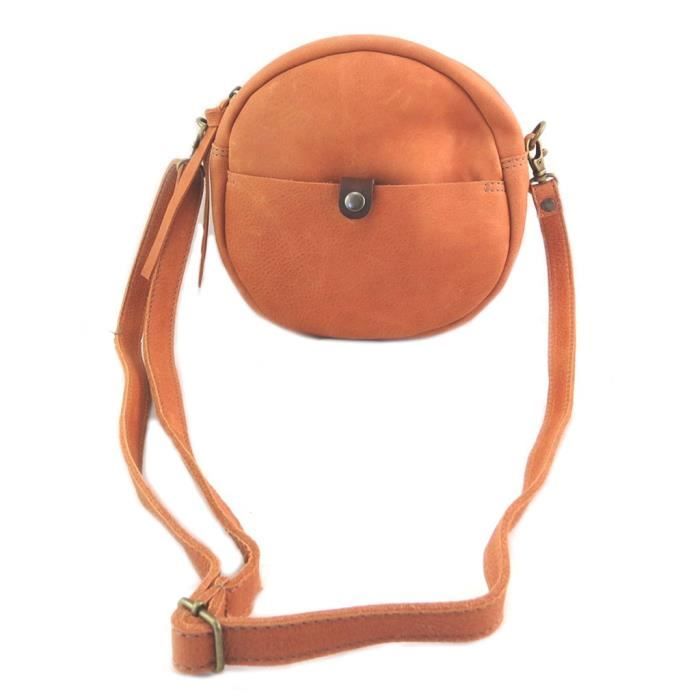 Grand Sac PARADISE KISS En Simili Cuir Orange Corail - Porté Épaule - Neuf Avec Étiquettes