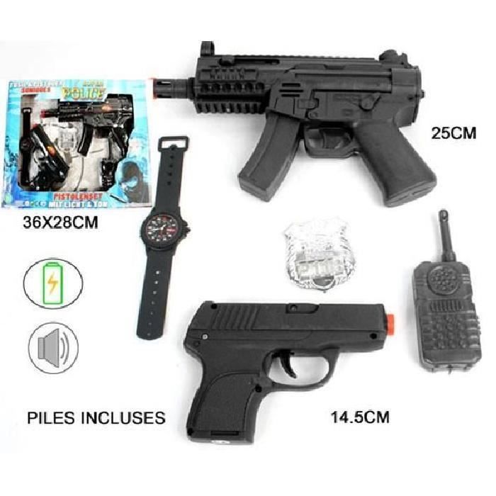 Set Pistolet et Fusil Bruiteur avec Accessoire en Plastique - Déguisement  Enfant - 308 - Cdiscount Jeux - Jouets