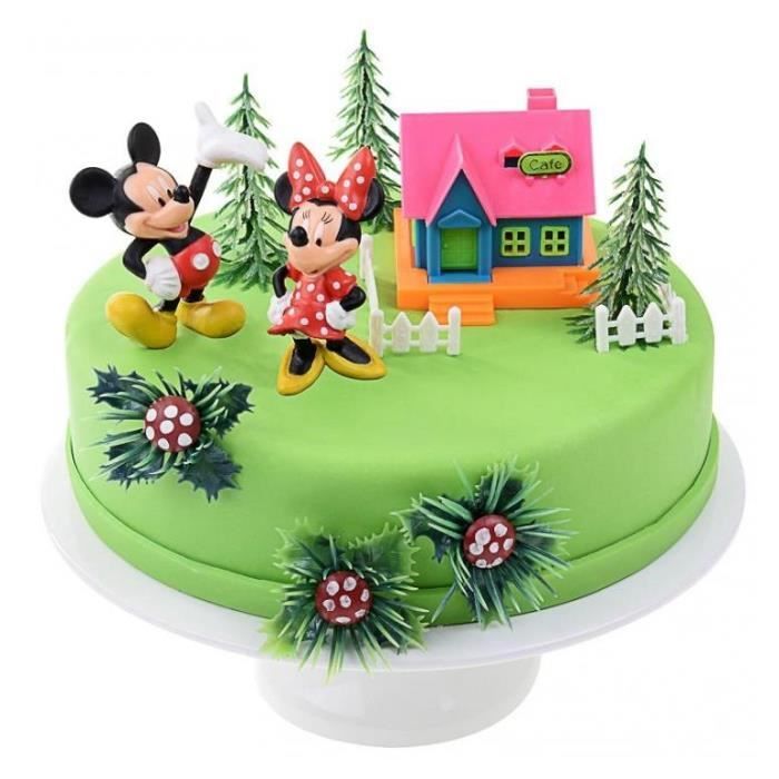 Kit De Decoration Mickey Et Minnie Avec Maison Disney Gateau D