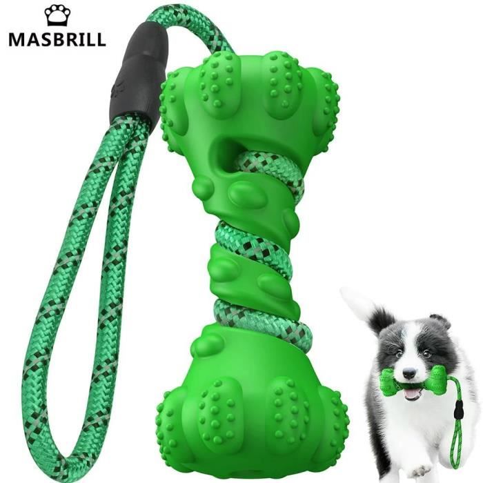Comparer les prix de Jouet pour Chien Indestructible - MASBRILL - Nettoyage des Dents - Vert