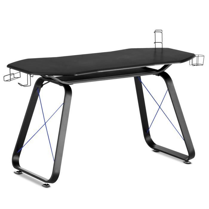 mc haus · mc-gameplay desk blue · bureau de jeux, gaming desk ergonomique en bois mdf et métal