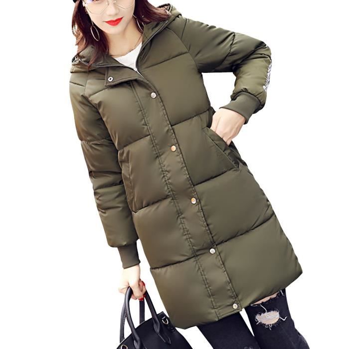 Doudoune vert foncé femme clearance