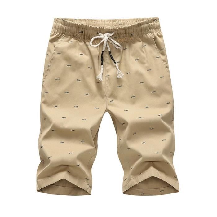 Bermuda Homme Taille Elastique En Coton Short Ete De Sport Vetement De Plage Kaki Achat Vente Bermuda Soldes Sur Cdiscount Des Le 20 Janvier Cdiscount