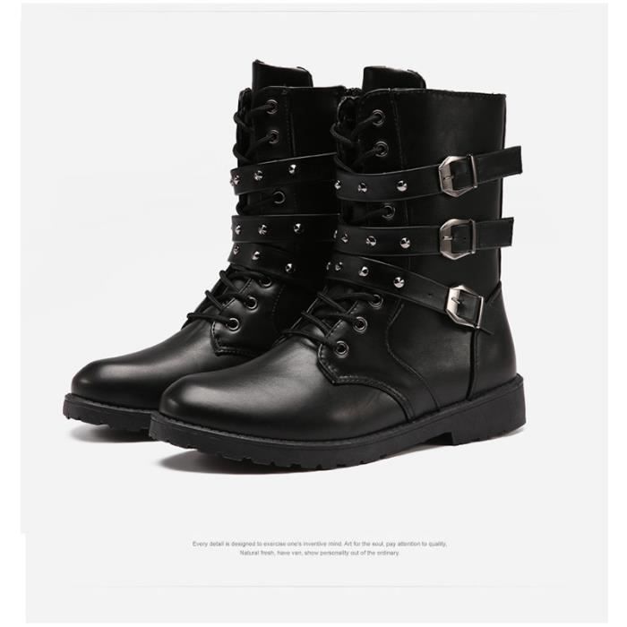 bottines avec boucles homme