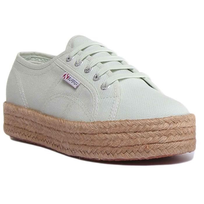 Superga hot sale compensée blanche