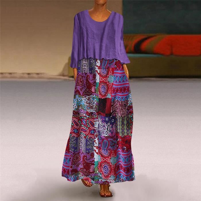 Robe Vintage MYTSUKO Paris Années 80 - Imprimé Ethnique Moutarde - Taille 2 - Genou - Style Parisien