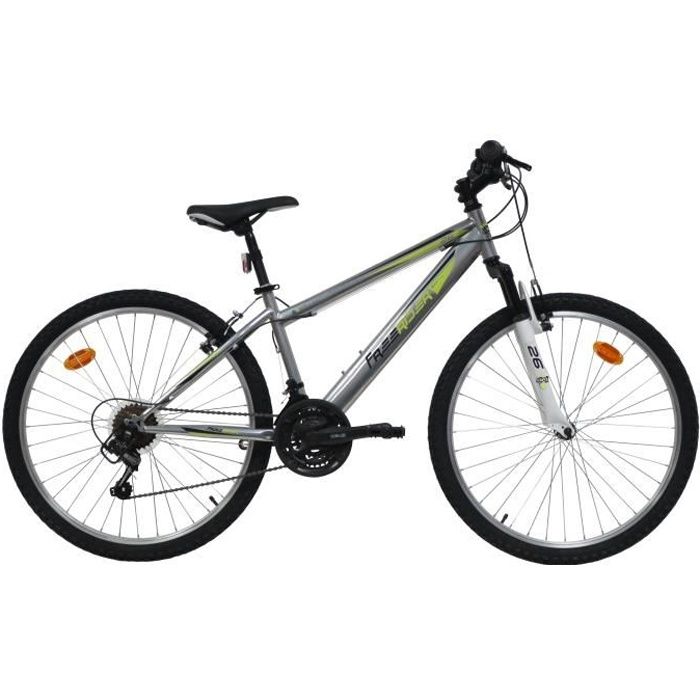 Vélo VTT 26'' Mixte Fourche télescopique équipé de 21 Vitesses Shimano & Potence HeadSet