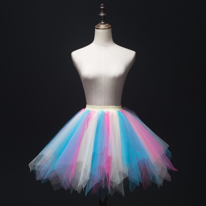 jupe tulle multicolore