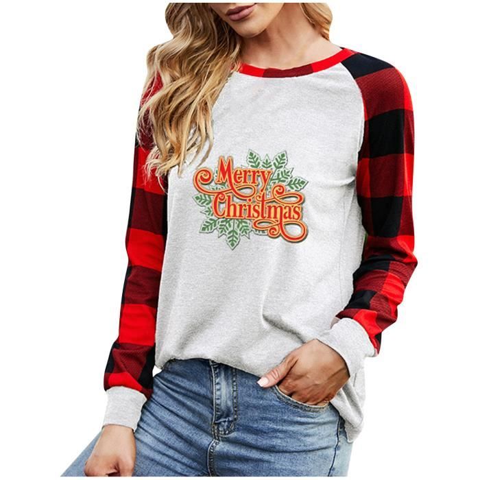 Pull Femme Noël En Tricot INSFITY - Rose - Manches Longues - Col Arrondi Rose - Prêt-à-Porter