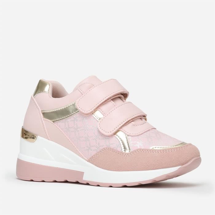 basket compensée rose