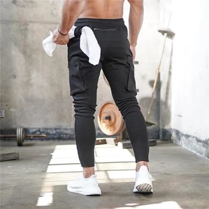 Hommes pantalons sur panneaux de survetement homme gymnase entrainement fitness sport pantalon male courir hommes C L C Cdiscount Pret a Porter