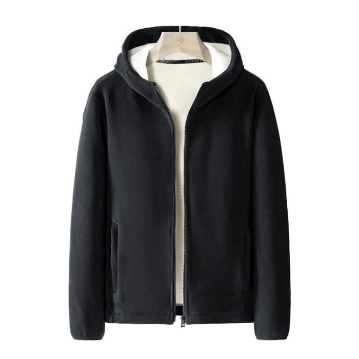 Manteau homme hiver col revers doublure en ouatine polaire chaud clearance
