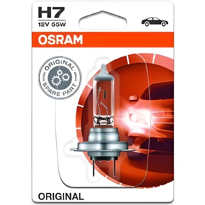 OSRAM Lampe de phare halogène Original H7 55W 12V