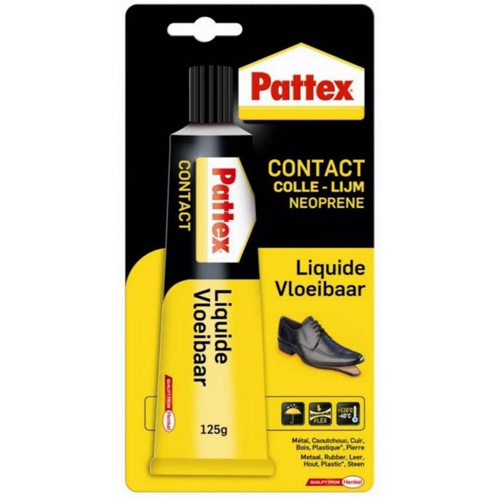Colle PATTEX Contact Liquide 125 grammes matériaux Résistante aux températures