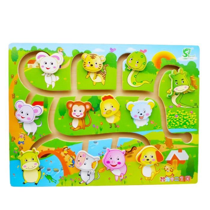 Fanguo-Puzzle Labyrinthe En Bois Le Jeu De Labyrinthe De Table De