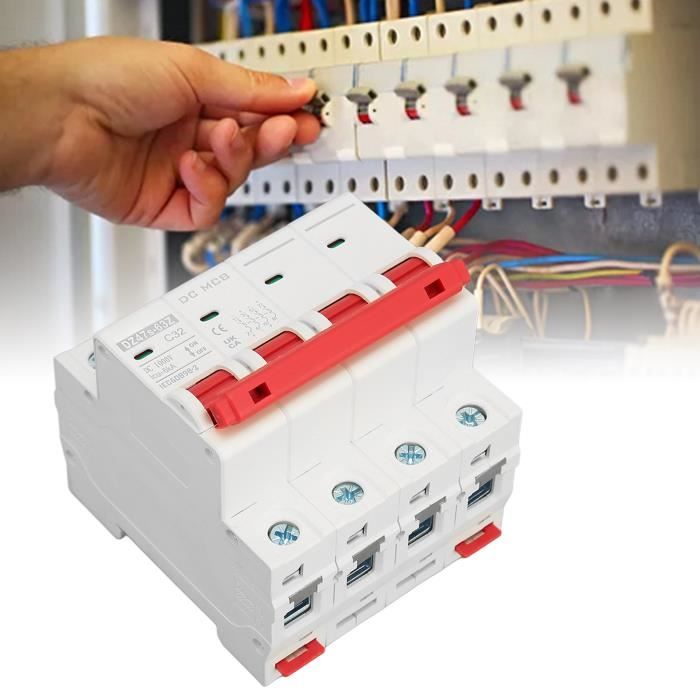 Disjoncteur Automatique Miniature 4P 20A Courbe C Gris - Protection Circuits électriques Résidentiels Et Commerciaux
