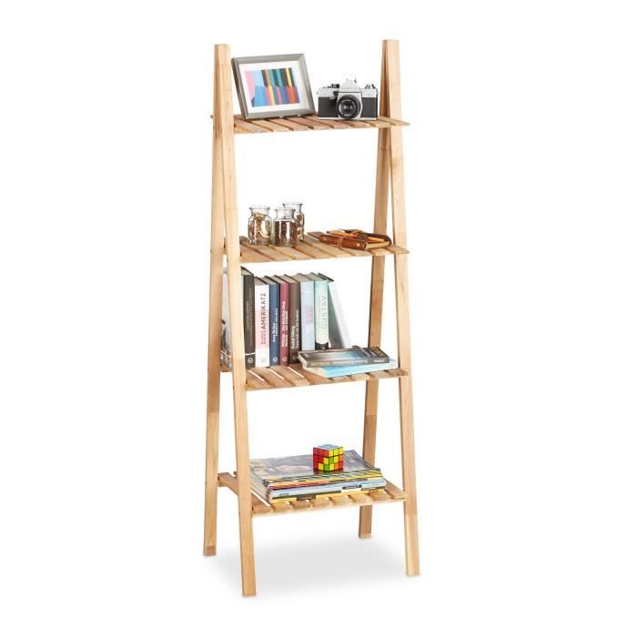 Relaxdays Etagere Echelle Salle De Bain Meuble En Bois