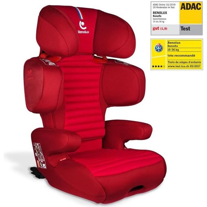 RENOLUX Siège auto RENOFIX Gr 1/2/3 Isofix inclinable Softness® - Passion