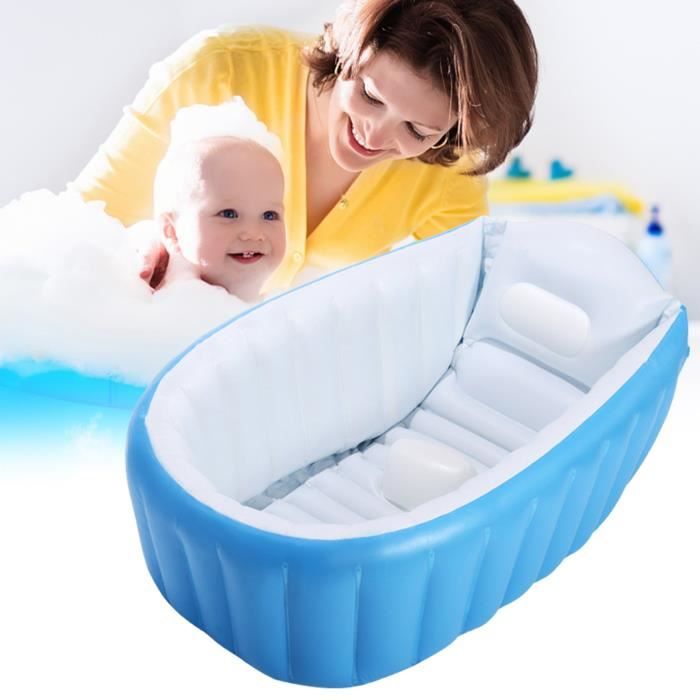 Baignoire gonflable pour bébé - Portable et pliable - Aide les nourrissons  à tout-petits (bleu)