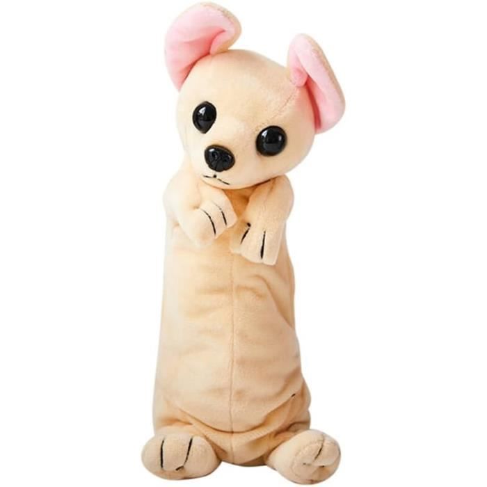 Chihuahua De Peluche Con Collar Rosa Perro Animal Muñeca Ai Generativa