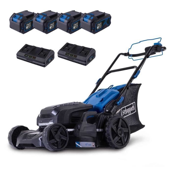 Tondeuse sans fil BC MP470 X SET XL2x2 coupe 73 cm SCHEPPACH 20V IXES avec batterie et chargeur