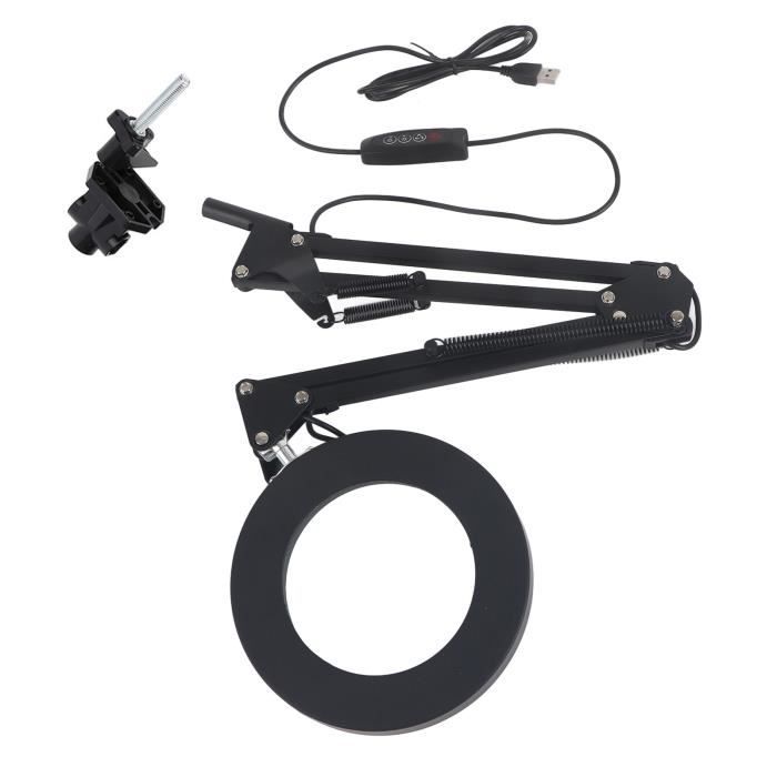 Lampe LED Demi-lune Réglable Pour Extensions De Cils - Murale, Bras 62-113 Cm, Luminosité Et Couleur Ajustables, IRC 90+ - 7