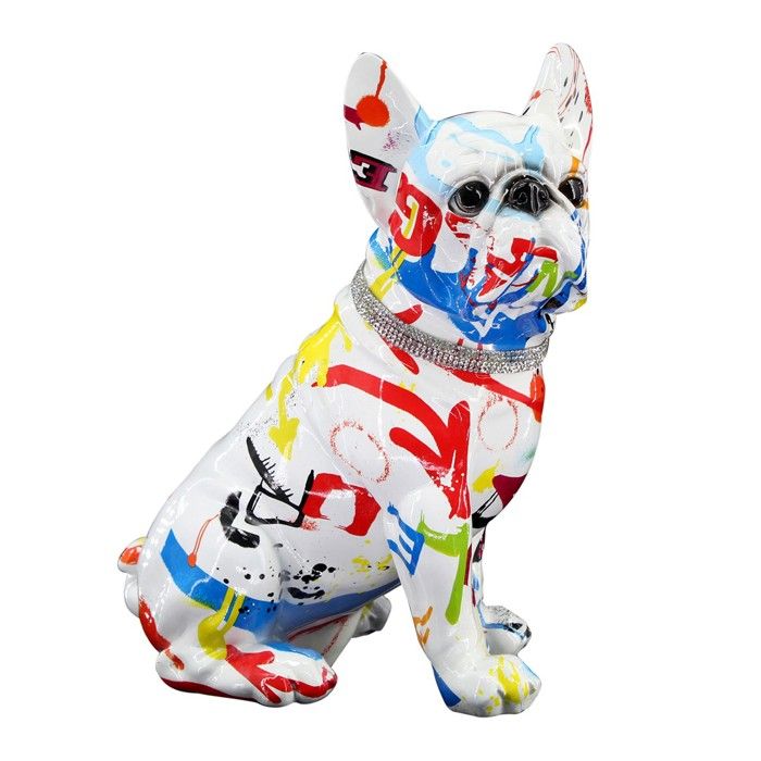 Figurine Résine Homme Tête De Chien Aviateur – DKD – H34cm – Déco Originale
