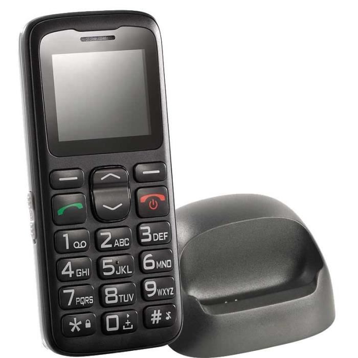 Téléphone portable grandes touches XL 915 v.2 - SIMVALLEY MOBILE - Noir - Garantruf Premium - Grandes touches