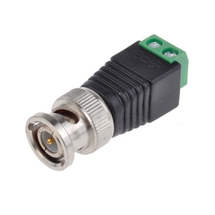 20 Pieces Coax Cat5 Pour Camera Cctv Bnc Video Balun Connecteur En Alliage De Zinc Et Plastique Achat Vente Cable Coaxial 20 Pieces Coax Cat5 Pour Cdiscount