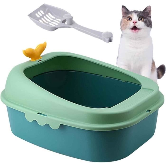 Bac Litiere pour Chat Xxl avec Tamis, Facile à Nettoyer, Anti Odeur, Meuble Litiere Chat