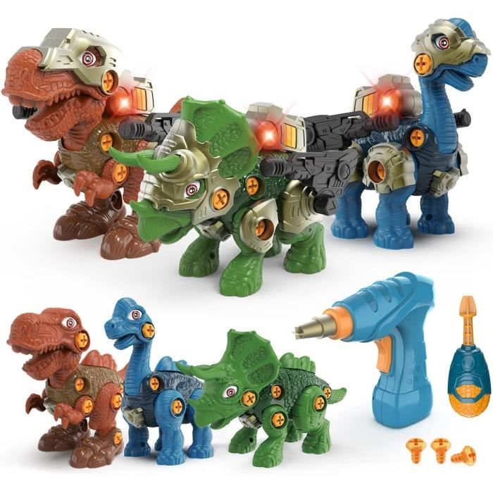 Kit Bricolage Dinosaure En Bois - 18 Pièces à Peindre Et Assembler, Activité Manuelle Pour Enfants 4-9 Ans